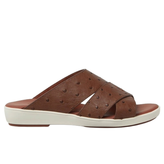 Loro Piana Palm Walk Sandals crafted from  ostrich leather. view 1 Hover Image